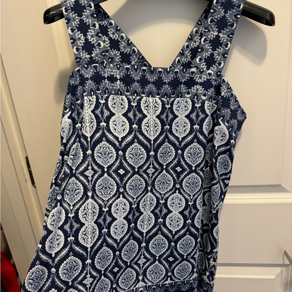 Ivanka Trump - Navy Blue and White Patterned Top - Size XS/TP - Picture 4 of 6